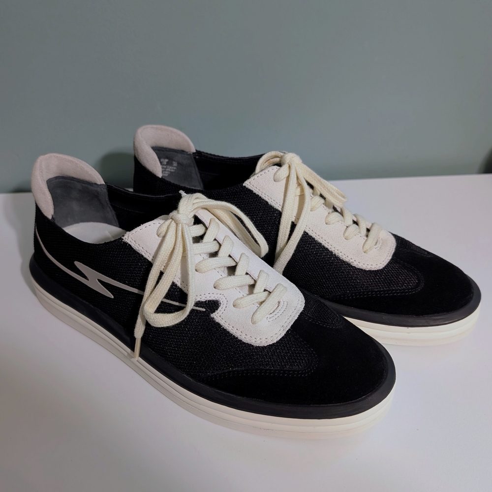 NIB $129 Franco Sarto Lumiere Black Suede Sneaker Size 9